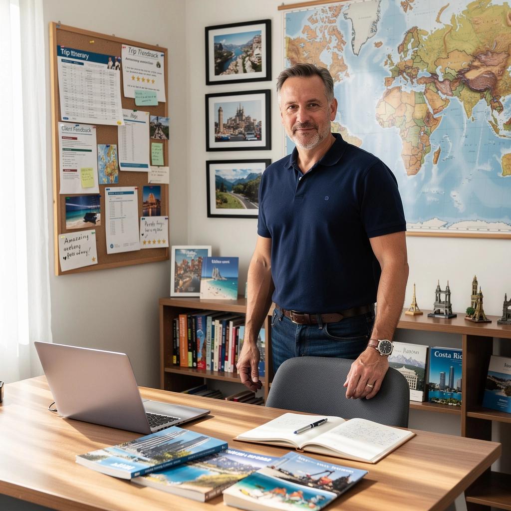 Путешественник, отдыхающий на берегу озера с книгой в руках.